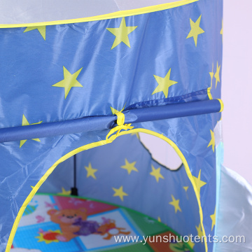 customization Christmas tent factory Blue Cartoon Rocket tent